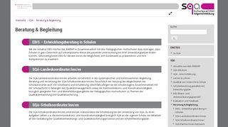 
                            11. SQA: Beratung & Begleitung