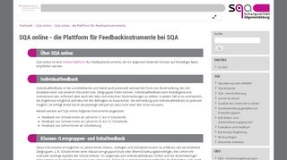 
                            1. SQA: SQA online - die Plattform für Feedbackinstrumente bei SQA