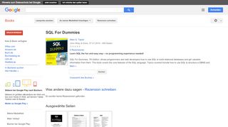 
                            8. SQL For Dummies - Google Books-Ergebnisseite
