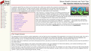 
                            7. SQL Injection Attacks by Example - Steve Friedl