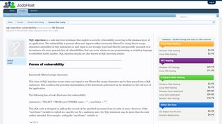 
                            9. sql injection vulnerability:::::::::::::::::Be Secure - JodoHost ...
