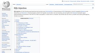 
                            13. SQL-Injection – Wikipedia