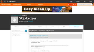
                            8. SQL-Ledger / [SL] [Newbie] Cannot login on first screen - SourceForge