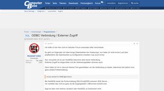 
                            12. SQL - ODBC Verbindung / Externer Zugriff | ComputerBase Forum