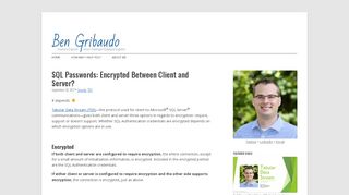
                            3. SQL Passwords: Encrypted Between Client and Server? | Ben Gribaudo