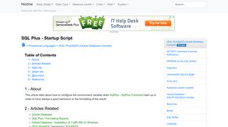 
                            1. SQL Plus - Startup Script [Gerardnico]