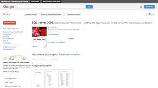 
                            13. SQL Server 2005: das Handbuch für Administratoren ; [auf DVD: ...