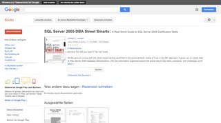 
                            8. SQL Server 2005 DBA Street Smarts: A Real World Guide to SQL Server ...