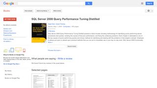 
                            7. SQL Server 2008 Query Performance Tuning Distilled
