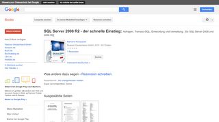 
                            13. SQL Server 2008 R2 - der schnelle Einstieg: Abfragen, Transact-SQL, ...