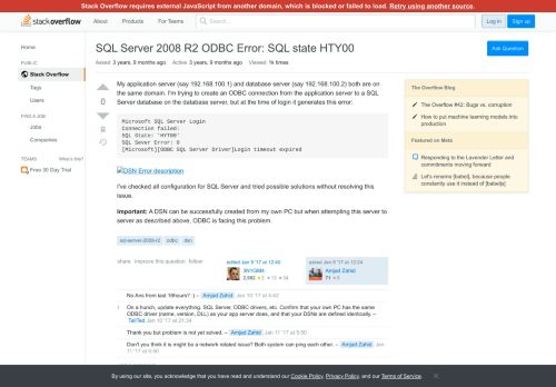 
                            9. SQL Server 2008 R2 ODBC Error: SQL state HTY00 - Stack ...