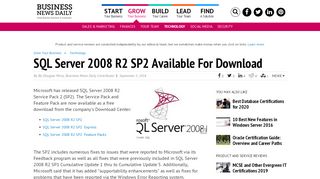 
                            10. SQL Server 2008 R2 SP2 Available For Download