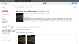 
                            6. SQL Server 2012 T-SQL Recipes: A Problem-Solution Approach - Google Books-Ergebnisseite