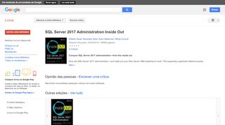 
                            8. SQL Server 2017 Administration Inside Out - Resultado da pesquisa de livros do Google