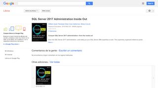 
                            13. SQL Server 2017 Administration Inside Out - Resultado de Google Books