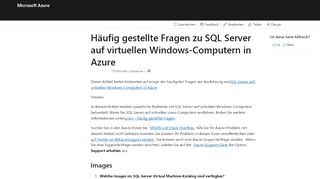 
                            5. SQL Server auf virtuellen Windows-Computern in Azure – FAQ ...