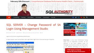 
                            7. SQL SERVER - Change Password of SA Login Using Management ...