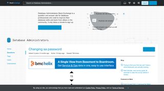 
                            10. sql server - Changing sa password - Database Administrators Stack ...