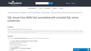 
                            4. SQL Server Error 18452 Not associated with a trusted SQL server ...