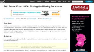 
                            4. SQL Server Error 18456: Finding the Missing Databases