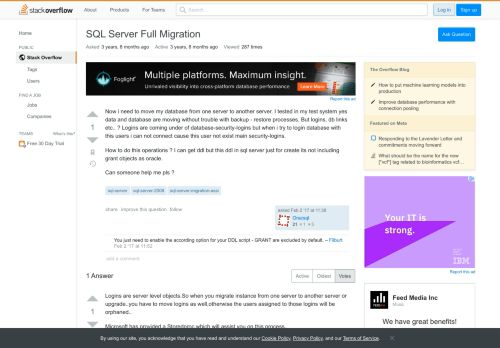 
                            12. SQL Server Full Migration - Stack Overflow