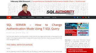 
                            4. SQL SERVER - How to Change Authentication Mode Using T-SQL ...