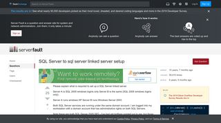 
                            5. SQL Server to sql server linked server setup - Server Fault