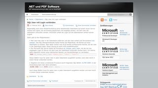 
                            7. SQL User mit Login verbinden | .NET und PDF Software