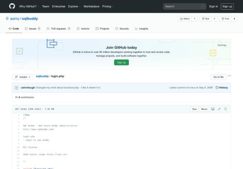 
                            6. sqlbuddy/login.php at master · asimy/sqlbuddy · GitHub