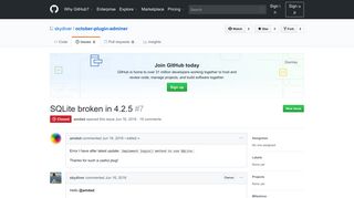 
                            4. SQLite broken in 4.2.5 · Issue #7 · skydiver/october-plugin-adminer ...