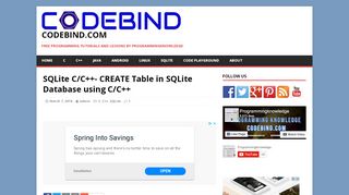
                            7. SQLite C/C++- CREATE Table in SQLite Database using C/C++