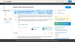 
                            7. Sqlplus login without password - Stack Overflow