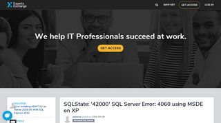 
                            11. SQLState: '42000' SQL Server Error: 4060 using MSDE on XP