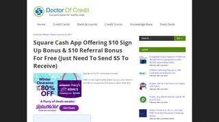 
                            11. Square Cash App Offering $10 Sign Up Bonus & $10 Referral Bonus ...