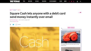 
                            10. Square Cash lets anyone with a debit card send money instantly over ...