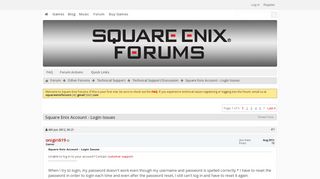 
                            1. Square Enix Account - Login Issues - Page 5 - Square Enix Forums