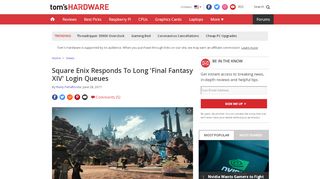 
                            8. Square Enix Responds To Long 'Final Fantasy XIV' Login Queues