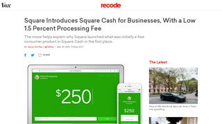 
                            10. Square Introduces Square Cash for Businesses, With a Low 1.5 ...