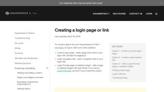 
                            1. Squarespace 5 Help - Creating a login page or link Squarespace5