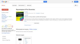 
                            6. Squarespace 6 For Dummies