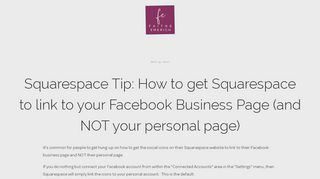 
                            6. Squarespace Tip: How to get Squarespace to link to your Facebook ...