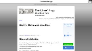 
                            8. Squirrel Mail: a web based tool | The Linux Page