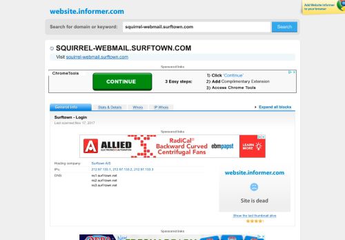 
                            11. squirrel-webmail.surftown.com at WI. Surftown - Login - Website Informer