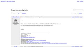 
                            6. squirrelmail-plugins - forgot password plugin - Nabble