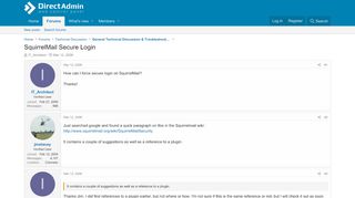 
                            3. SquirrelMail Secure Login - DirectAdmin Forums