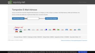 
                            7. Squizzy.de: Temporäre E-Mail-Adresse