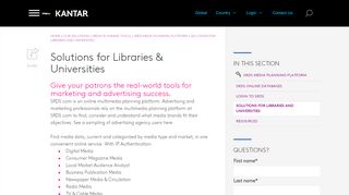 
                            6. SRDS Solutions for Libraries and Universities | Kantar Media