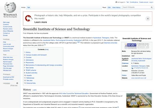 
                            9. Sreenidhi Institute of Science and Technology - Wikipedia