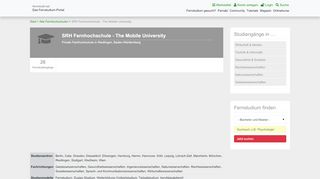 
                            12. SRH Fernhochschule - The Mobile University: Alle Infos auf einen Blick