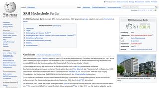 
                            6. SRH Hochschule Berlin – Wikipedia